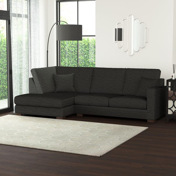 Carson Deep Sit Vivalife Stain-Resistant Fabric Corner Sofa image 1 of 6