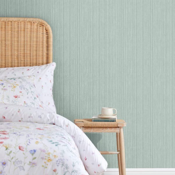 Dorma Plain Green Grey Wallpaper image 1 of 6