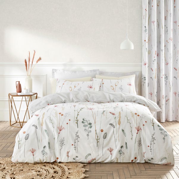 Dried Flowers Blush Duvet Cover and Pillowcase Set  undefined