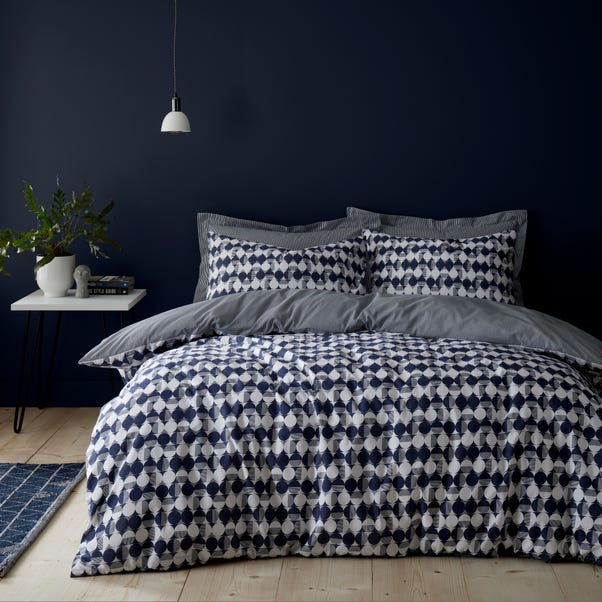 Elements Cove Blue Duvet Cover and Pillowcase Set image 1 of 7