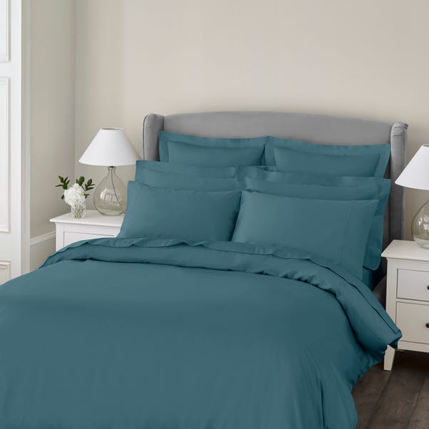 Dorma 300 Thread Count 100% Cotton Sateen Dragonfly Teal Duvet Cover image 1 of 3