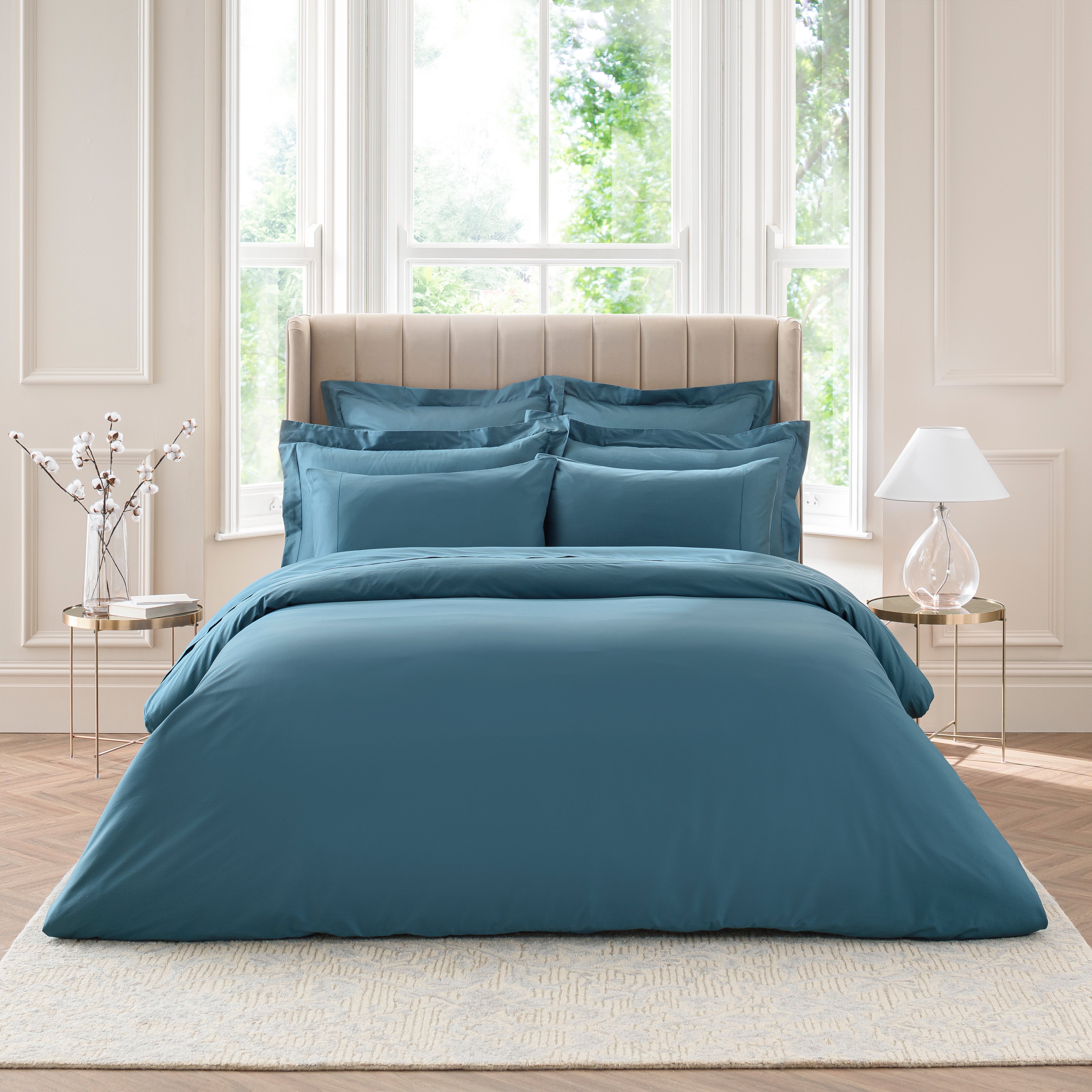Dorma 300 Thread Count 100% Cotton Sateen Dragonfly Teal Duvet Cover