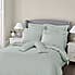 Dorma 300 Thread Count 100% Cotton Sateen Plain V-Shaped Pillowcase Grey Green