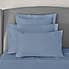 Dorma 300 Thread Count 100% Cotton Sateen Plain Oxford Pillowcase Heirloom Blue