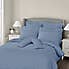 Dorma 300 Thread Count 100% Cotton Sateen Plain V-Shaped Pillowcase Heirloom Blue