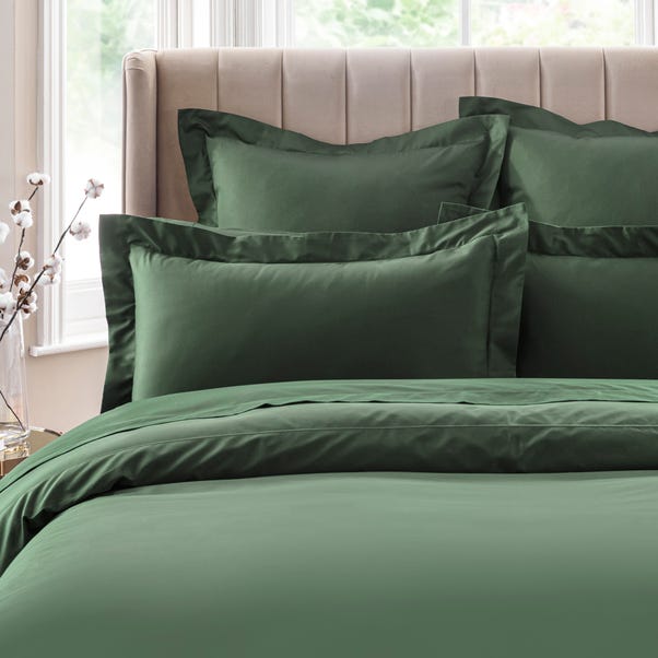 Dorma 300 Thread Count 100% Cotton Sateen Plain Oxford Pillowcase image 1 of 5