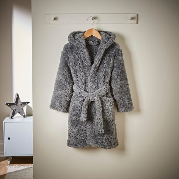 Teddy Kids Dressing Gown with Ears Teddy Charcoal undefined