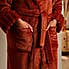 Luxe Ribbed Fur Dressing Gown Orange Umber undefined
