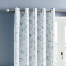 Cow Parsley Blackout Eyelet Curtains