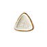 Set of 2 Triangle Neutral Agate Knobs Natural