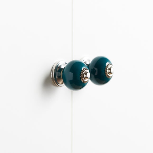 Set of 2 Ceramic Round Door Knobs Dunelm