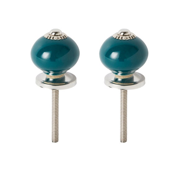 Set of 2 Ceramic Round Door Knobs Dunelm