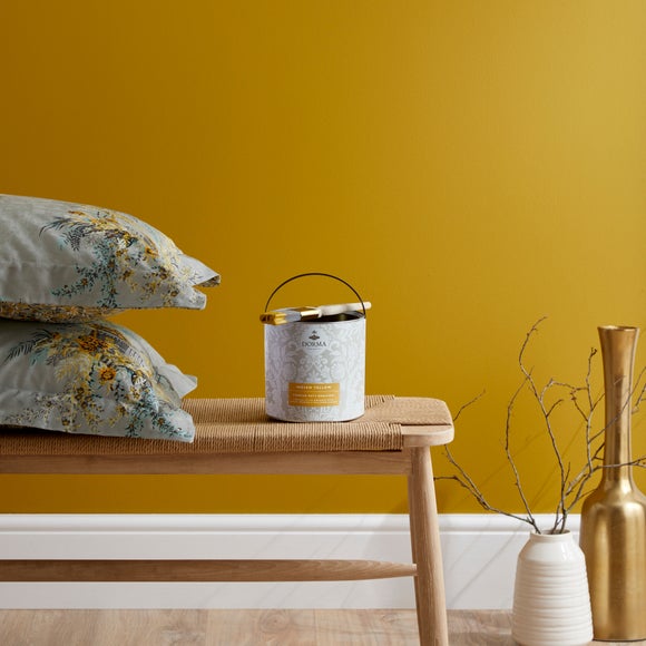 Yellow paint store wall