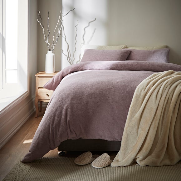 dunelm teddy fleece bedding