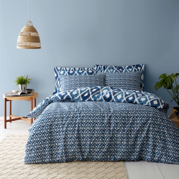 blue ikat duvet cover