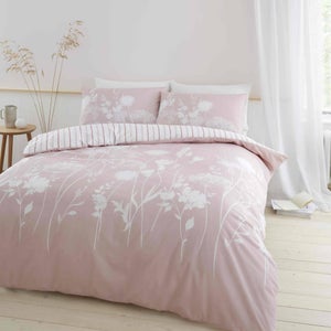 Catherine Lansfield Meadow Sweet Floral Reversible Duvet Cover And Pillowcase Set