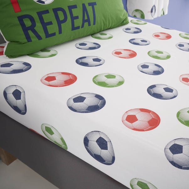 Catherine Lansfield Eat Sleep Football Fitted Sheet image 1 of 3
