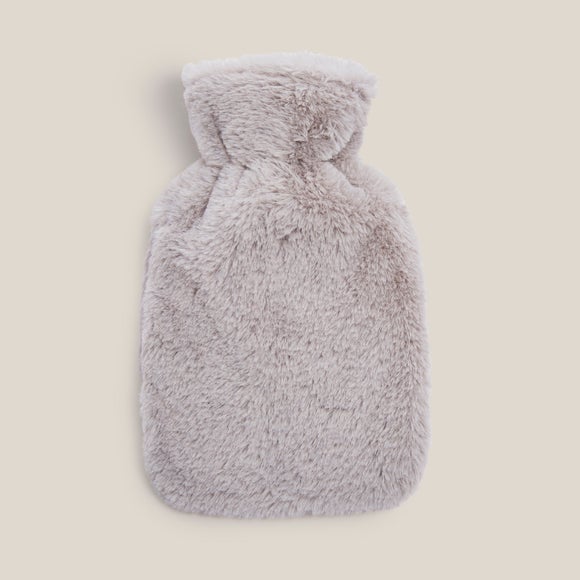 Lenon Faux Fur Mini Hot Water Bottle Dunelm