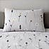 Scandi Floral Grey Duvet Cover and Pillowcase Set  undefined