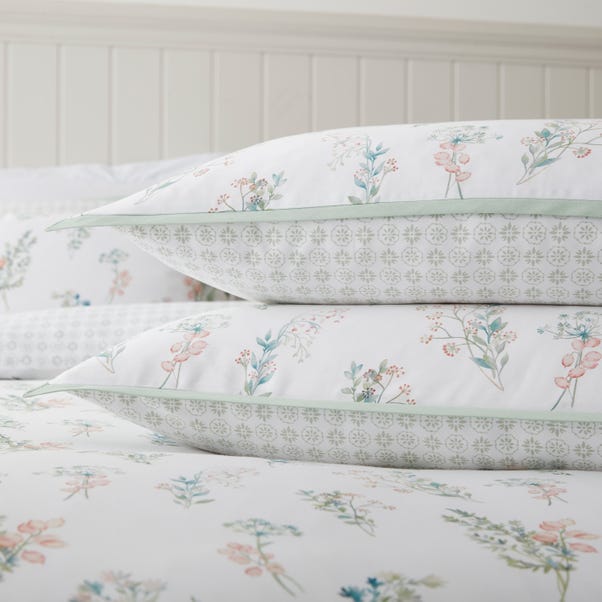 Dorma Beatrice 100% Cotton Standard Pillowcase Pair image 1 of 5