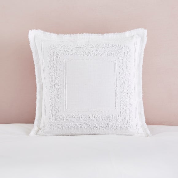Click to view product details and reviews for Dorma Purity Burley Embroidered Cushion.