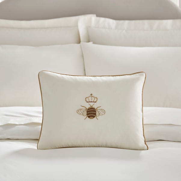 Dorma Zardozi Heritage Bee Boudoir Cushion Cream
