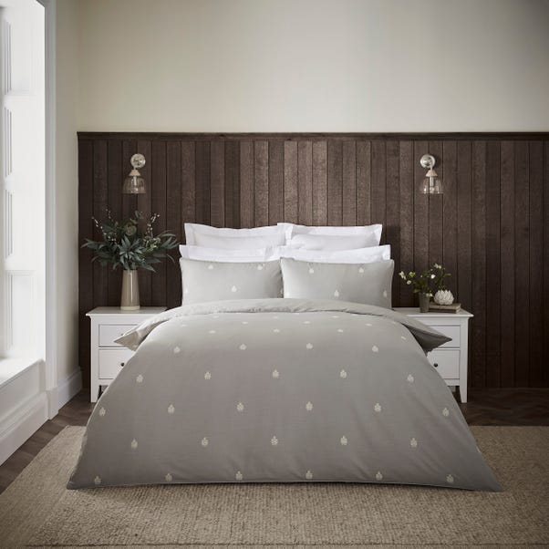 Dorma Purity Carro 100% Cotton Duvet Cover and Pillowcase Set image 1 of 5