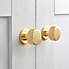 Set of 2 Large Knurled Cabinet Knobs Gold