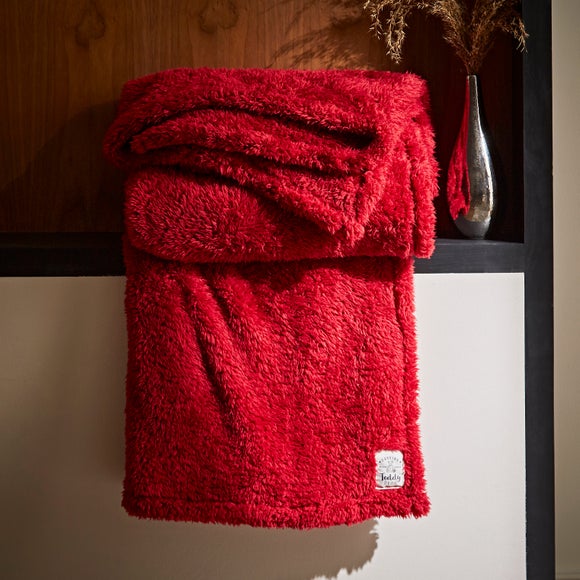 dunelm teddy bear fleece throws