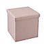Foldable Cube Ottoman Blush (Pink)