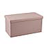 Foldable Storage Ottoman Blush (Pink)