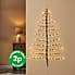 4ft Wall Mounted Twig Tree Light Brown