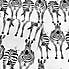 Cheeky Zebra Mono Wallpaper