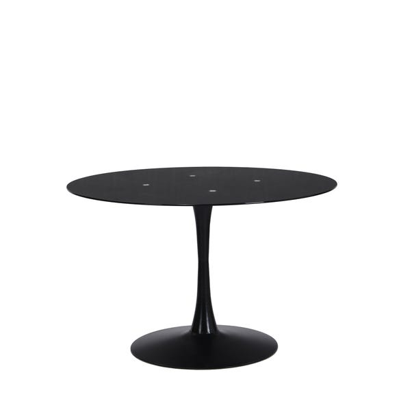 Addison 4 Seater Round Tulip Dining Table, Glass image 1 of 4