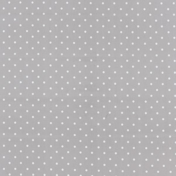 By the Metre Polka Dot PVC Silver with Anti Bacterial Coating image 1 of 4