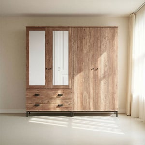 Fulton 4 Door Wardrobe- Pine