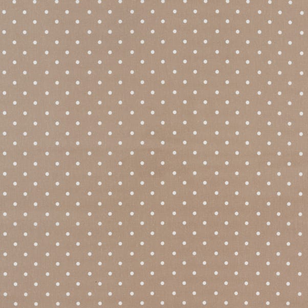 By the Metre Polka Dot PVC Taupe with Anti Bacterial Coating image 1 of 4