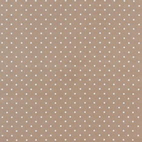 By the Metre Polka Dot PVC Taupe with Antibac