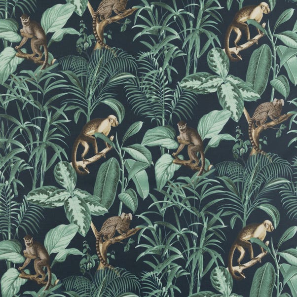 By the Metre Jungle Luxe Oil Cloth Luxe Navy image 1 of 4
