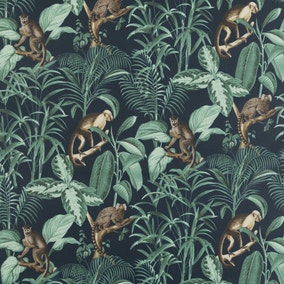 By the Metre Jungle Luxe Oil Cloth Luxe Navy