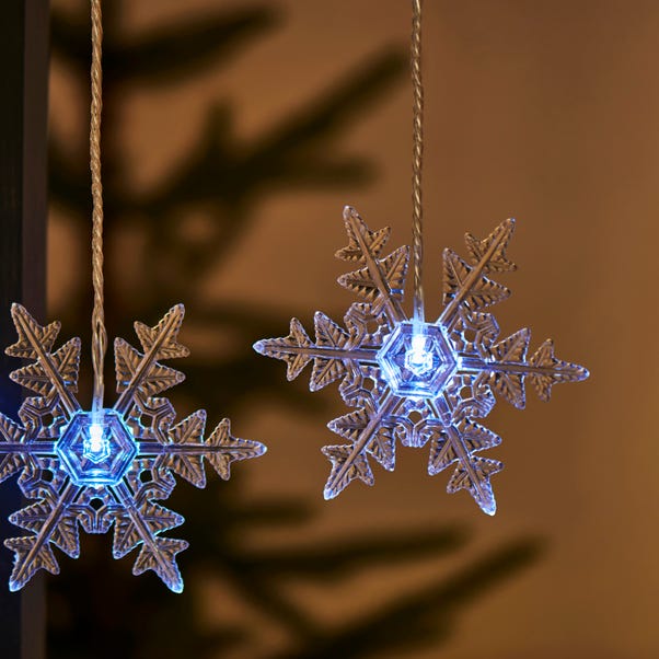 Snowflake Curtain LED Lights Warm White