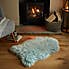 Tipped Faux Fur Pelt Rug Blue undefined