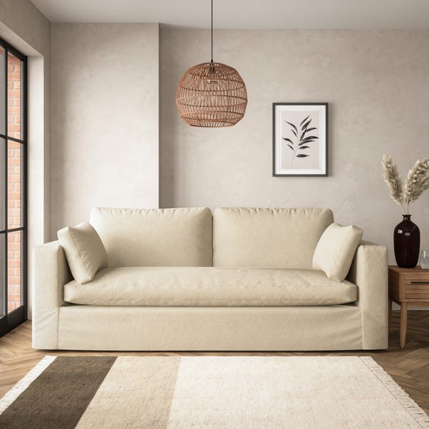 Alnwick 4 Seater Sofa Soft Cotton Warm Natural