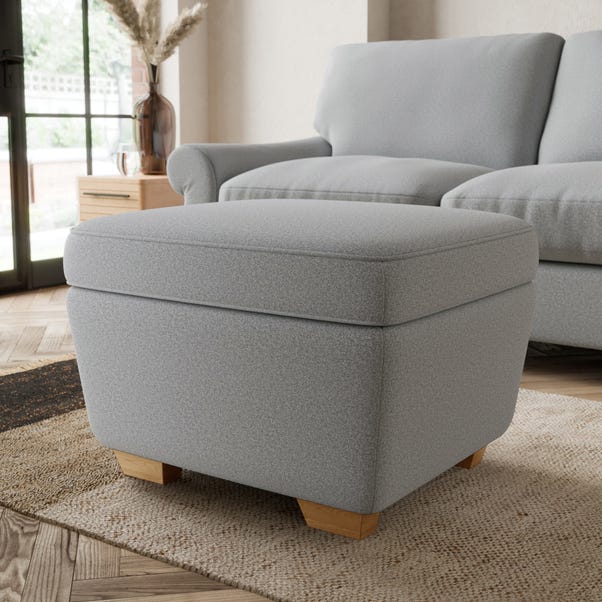 Arundel Storage Footstool Woolly Marl Warm Grey