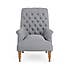 Bibury Buttoned Back Chair Woolly Marl Warm Grey
