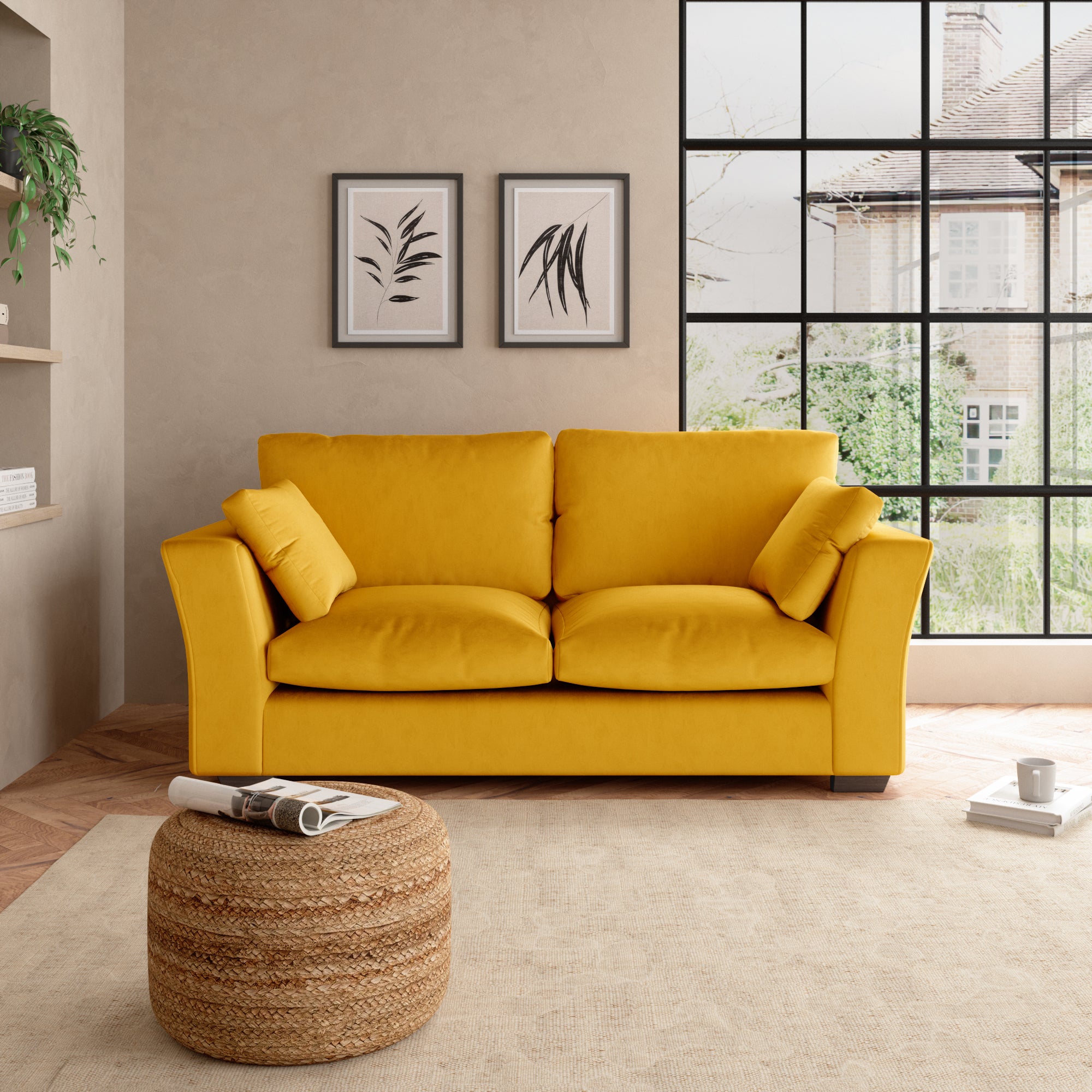 Blakeney 2 Seater Sofa Yellow