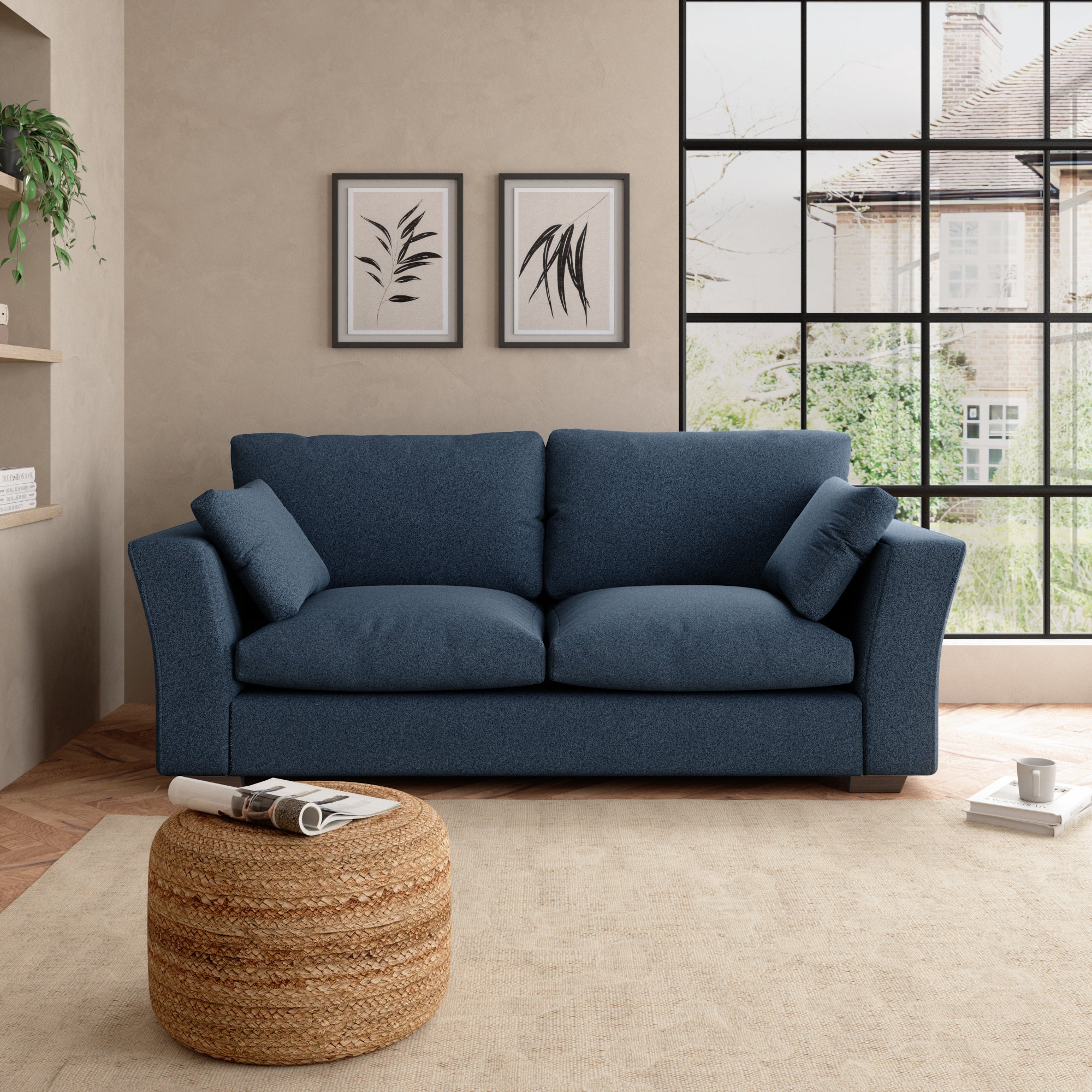 Blakeney 3 Seater Sofa Navy Blue