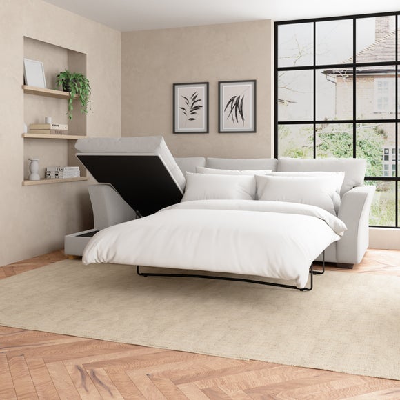 Blakeney Corner Storage Sofa Bed Silver