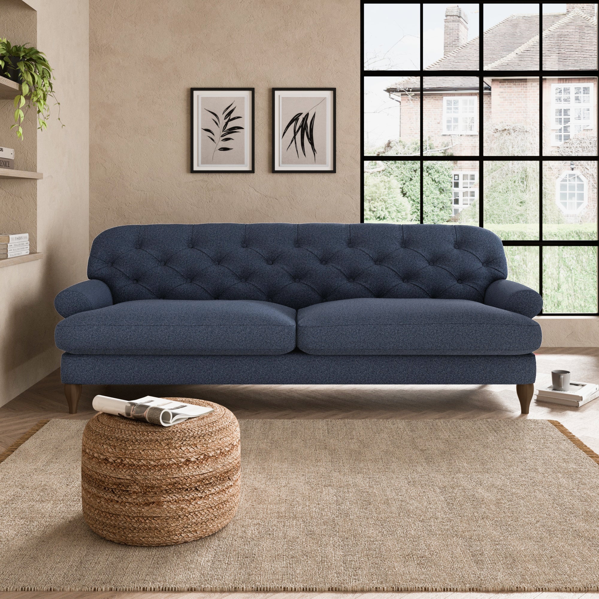 Canterbury 4 Seater Sofa Navy