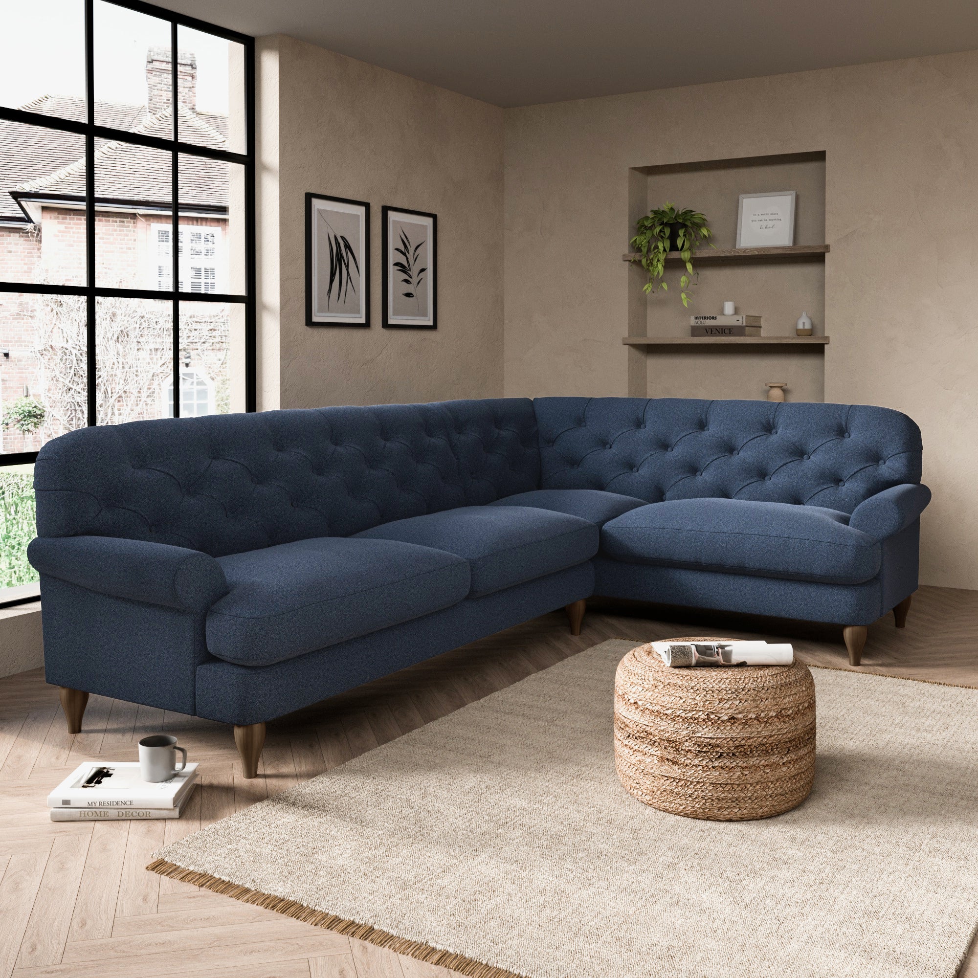 Canterbury Corner Sofa Navy